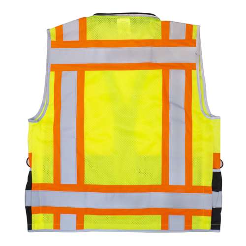SV55B SV55B Class 2 Heavy Woven Color Blocked Two Tone Engineer Vest
