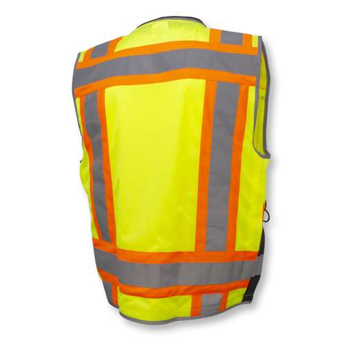 SV55B SV55B Class 2 Heavy Woven Color Blocked Two Tone Engineer Vest