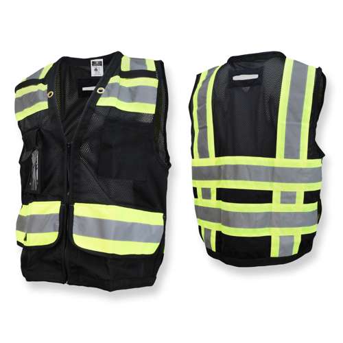 SV59-1ZBM SV59-1 Type O Class 1 Heavy Duty Surveyor Safety Vest with Zipper