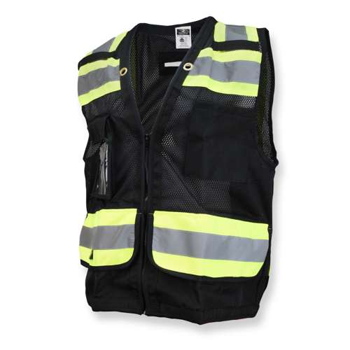 Radians SV59-1ZBM SV59-1 Type O Class 1 Heavy Duty Surveyor Safety Vest with Zipper ANSI Class 1