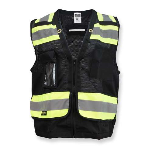 SV59-1ZBM SV59-1 Type O Class 1 Heavy Duty Surveyor Safety Vest with Zipper