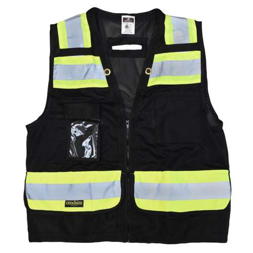 SV59-1ZBM SV59-1 Type O Class 1 Heavy Duty Surveyor Safety Vest with Zipper