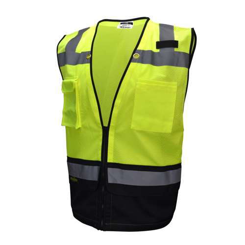 SV59B-2 SV59B Type R Class 2 Heavy Duty Surveyor Safety Vest with Zipper