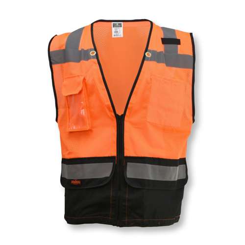 SV59B-2 SV59B Type R Class 2 Heavy Duty Surveyor Safety Vest with Zipper
