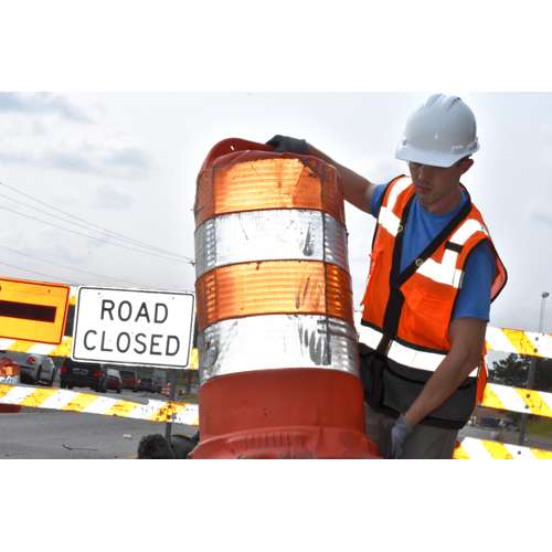 SV59B-2 SV59B Type R Class 2 Heavy Duty Surveyor Safety Vest with Zipper