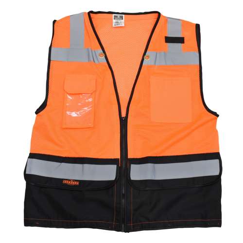 SV59B-2 SV59B Type R Class 2 Heavy Duty Surveyor Safety Vest with Zipper