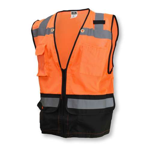SV59B-2 SV59B Type R Class 2 Heavy Duty Surveyor Safety Vest with Zipper