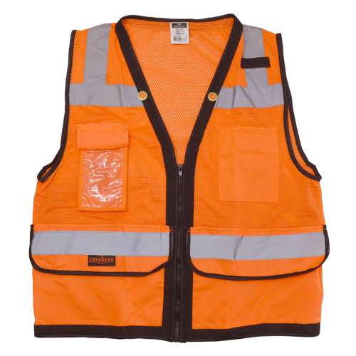 SV59Z SV59Z Type R Class 2 Heavy Duty Mesh/Solid Surveyor Safety Vest