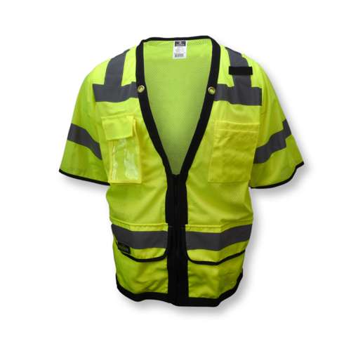 SV59Z-3 SV59Z-3 Type R Class 3 Heavy Duty Mesh Surveyor Safety Vest with Zipper