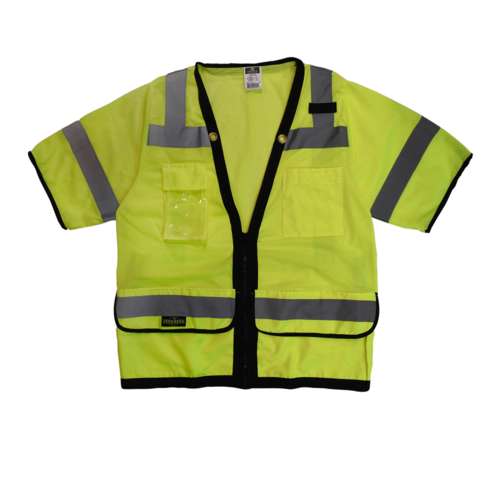 SV59Z-3 SV59Z-3 Type R Class 3 Heavy Duty Mesh Surveyor Safety Vest with Zipper