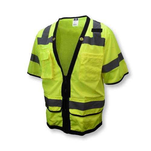 Radians SV59Z-3 SV59Z-3 Type R Class 3 Heavy Duty Mesh Surveyor Safety Vest with Zipper ANSI Class 3