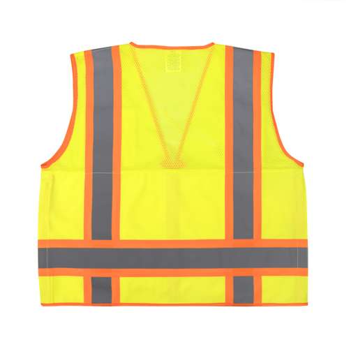 SV69-2 SV69-2 Two Tone Type R Class 2 Mesh/Solid Surveyor Vest with Plan/Tablet Pocket