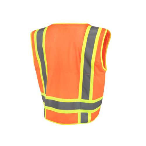 SV69-2 SV69-2 Two Tone Type R Class 2 Mesh/Solid Surveyor Vest with Plan/Tablet Pocket