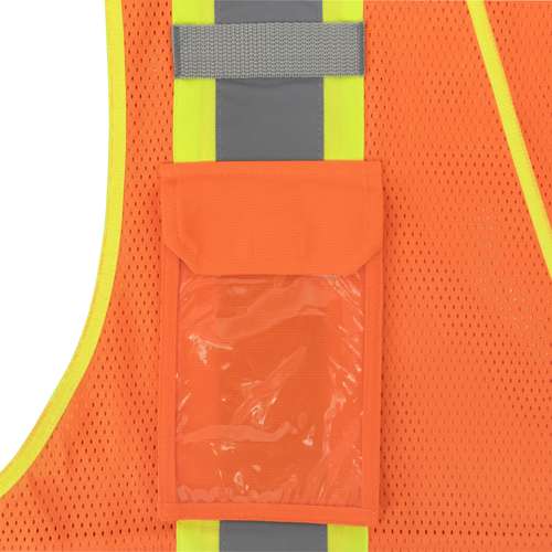 SV69-2 SV69-2 Two Tone Type R Class 2 Mesh/Solid Surveyor Vest with Plan/Tablet Pocket