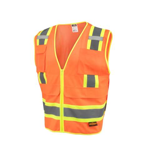 Radians SV69-2 SV69-2 Two Tone Type R Class 2 Mesh/Solid Surveyor Vest with Plan/Tablet Pocket ANSI Class 2 - Safety Vest