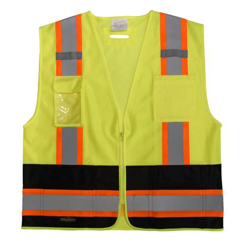 SV6B-2 SV6B Two Tone Surveyor Type R Class 2 Solid Front Mesh Back Safety Vest