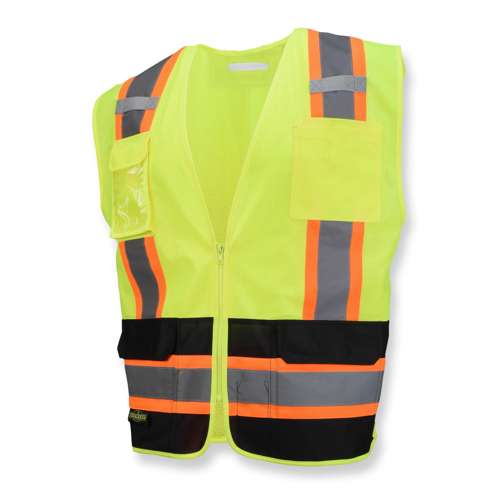 SV6B-2 SV6B Two Tone Surveyor Type R Class 2 Solid Front Mesh Back Safety Vest