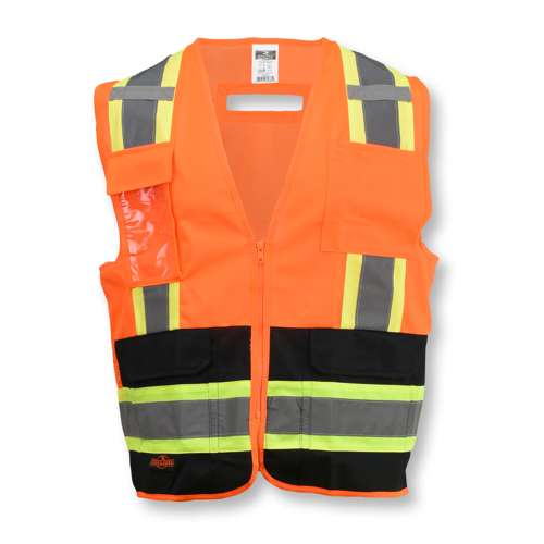 SV6B-2 SV6B Two Tone Surveyor Type R Class 2 Solid Front Mesh Back Safety Vest