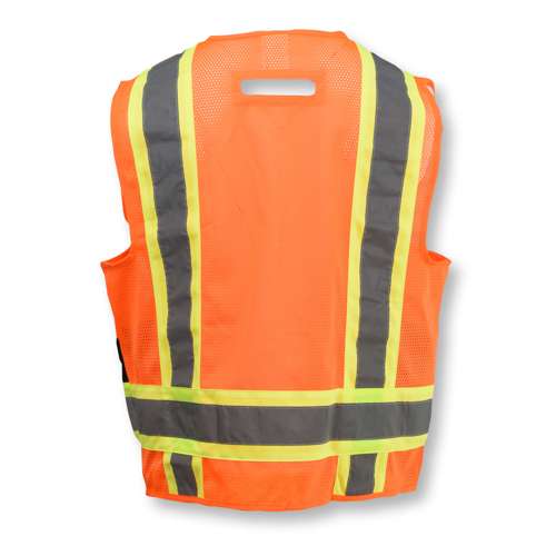 SV6B-2 SV6B Two Tone Surveyor Type R Class 2 Solid Front Mesh Back Safety Vest