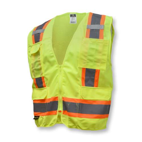 SV6 SV6 Two Tone Surveyor Type R Class 2 Solid/Mesh Safety Vest