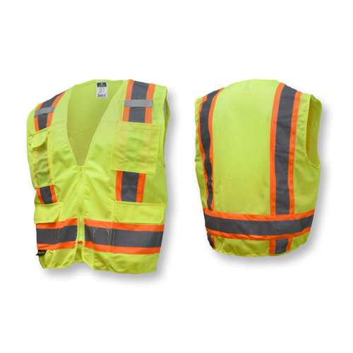 SV6 SV6 Two Tone Surveyor Type R Class 2 Solid/Mesh Safety Vest