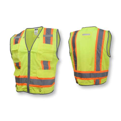 SV6H SV6H Type R Class 2 Heavy Duty Two Tone Mesh Surveyor Vest with Solid Pockets