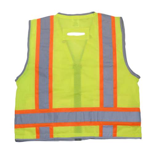 SV6H SV6H Type R Class 2 Heavy Duty Two Tone Mesh Surveyor Vest with Solid Pockets