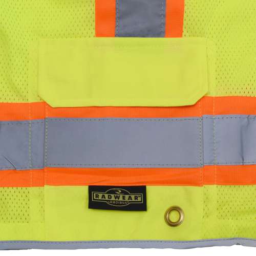 SV6H SV6H Type R Class 2 Heavy Duty Two Tone Mesh Surveyor Vest with Solid Pockets