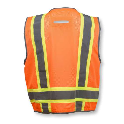 SV6H SV6H Type R Class 2 Heavy Duty Two Tone Mesh Surveyor Vest with Solid Pockets