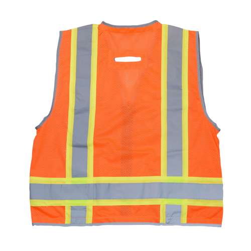 SV6H SV6H Type R Class 2 Heavy Duty Two Tone Mesh Surveyor Vest with Solid Pockets