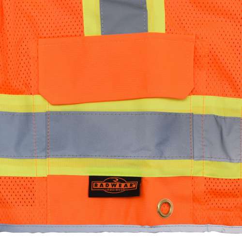 SV6H SV6H Type R Class 2 Heavy Duty Two Tone Mesh Surveyor Vest with Solid Pockets