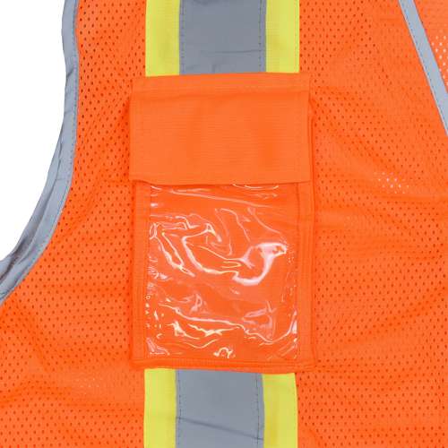 SV6H SV6H Type R Class 2 Heavy Duty Two Tone Mesh Surveyor Vest with Solid Pockets