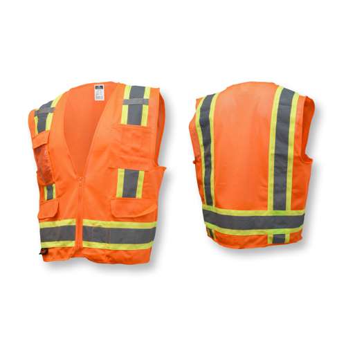SV6 SV6 Two Tone Surveyor Type R Class 2 Solid/Mesh Safety Vest