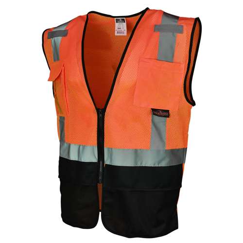Radians SV7B SV7B Type R Class 2 Black Bottom Surveyor Safety Vest ANSI Class 2