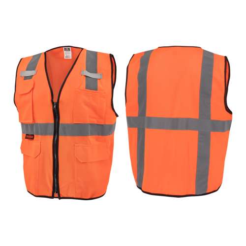 SV7E-SOLID SV7E Economy Type R Class 2 Solid Surveyor Safety Vest