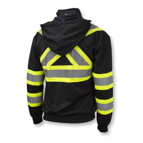 SW01X-1 SW01X-1 High Neck Zip Front X-Back Hooded Sweatshirt