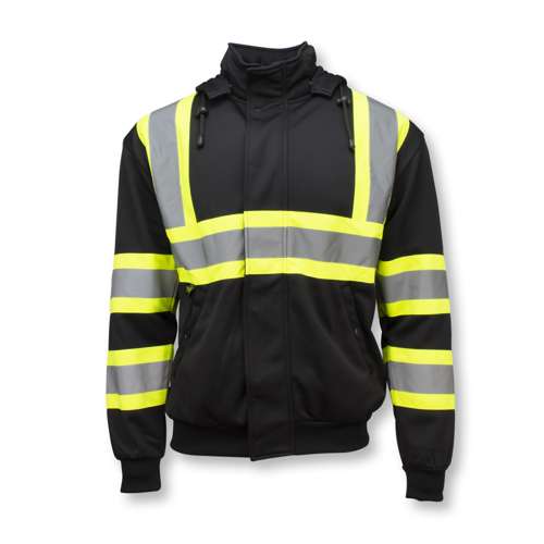 SW01X-1 SW01X-1 High Neck Zip Front X-Back Hooded Sweatshirt