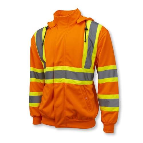 SW01X-2 SW01X-2 High Neck Zip Front X-Back Hooded Sweatshirt