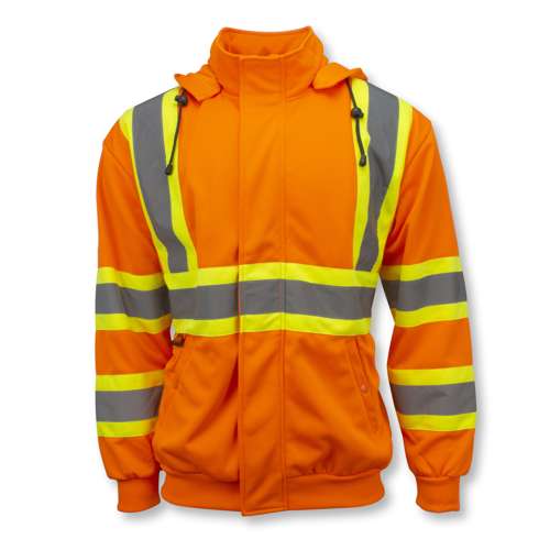 SW01X-2 SW01X-2 High Neck Zip Front X-Back Hooded Sweatshirt