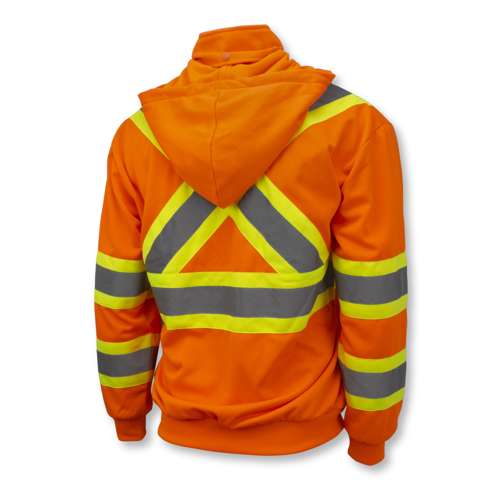 SW01X-2 SW01X-2 High Neck Zip Front X-Back Hooded Sweatshirt