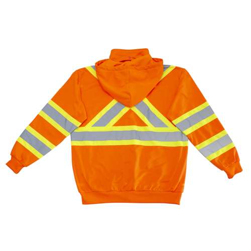 SW01X-2 SW01X-2 High Neck Zip Front X-Back Hooded Sweatshirt