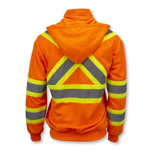 SW01X-2 SW01X-2 High Neck Zip Front X-Back Hooded Sweatshirt