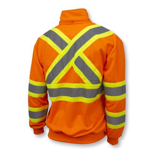 SW01X-2 SW01X-2 High Neck Zip Front X-Back Hooded Sweatshirt