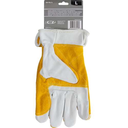 9416 Premium Grade Top Grain Cowhide Leather Drivers Glove with Split Cowhide Back and Reinforced Double Palm