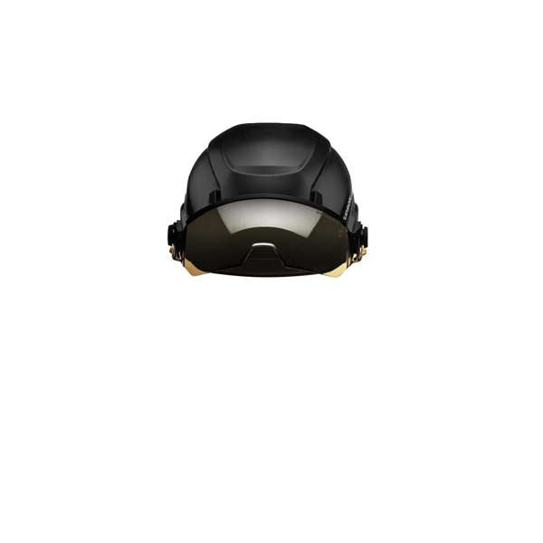 Studson SHK1-HSASM24 SHK-1 Half Shield Anti-Fog/Scratch w/Mechanism - Amber/Silver Mirror VLT: 24% - Safety Helmet