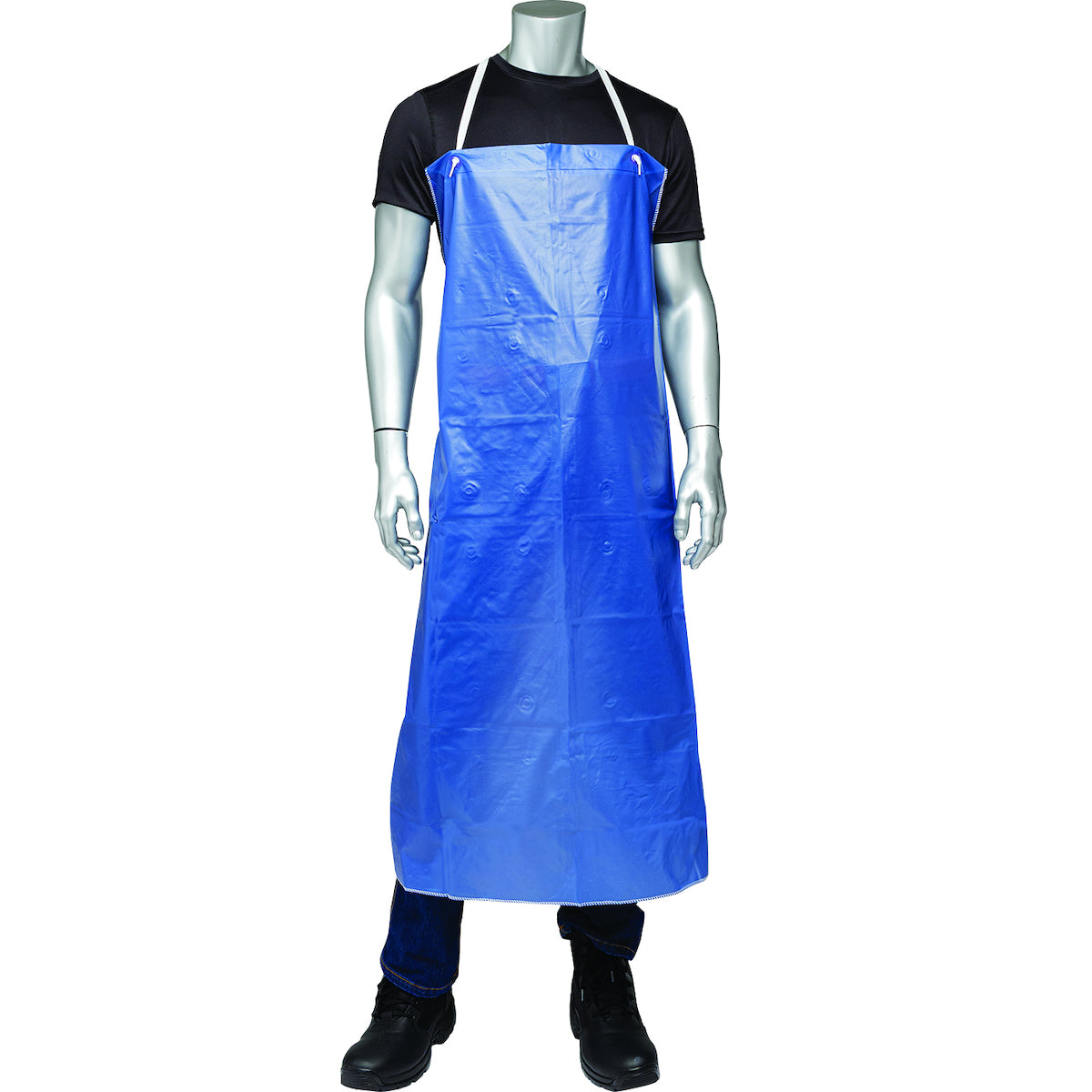 UPB Blue Vinyl Apron - 8 mil