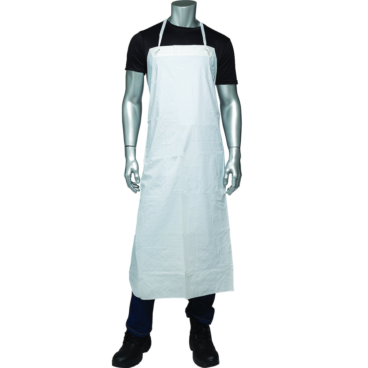 UPW White Vinyl Apron - 8 mil