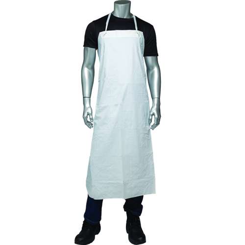 UPW White Vinyl Apron - 8 mil
