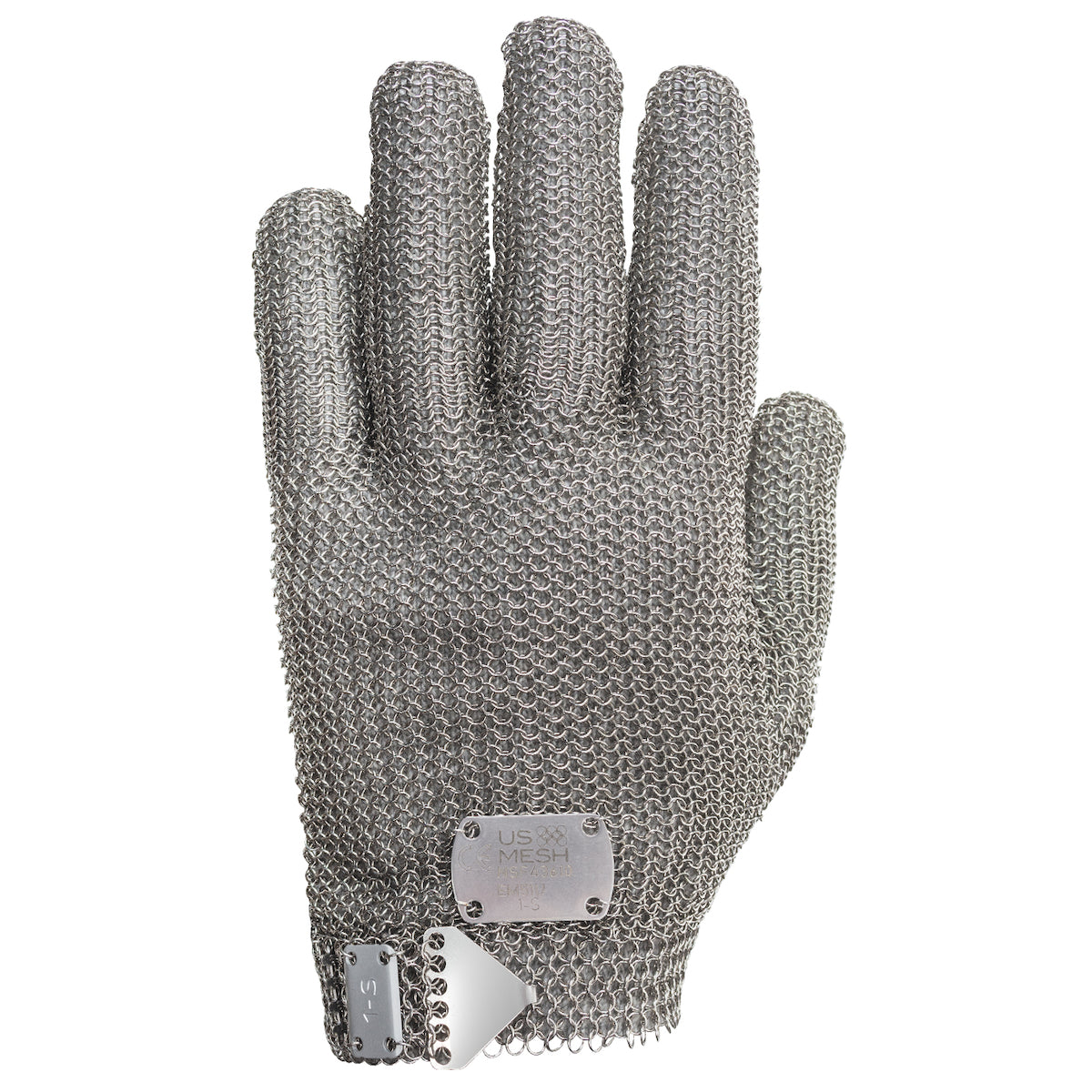USM-1180 Stainless Steel Mesh Glove with Steel Prong Closure - Wrist Length
