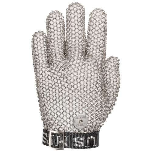 USM-1190 Large Ring Stainless Steel Mesh Glove with Adjustable Strap - Wrist Length